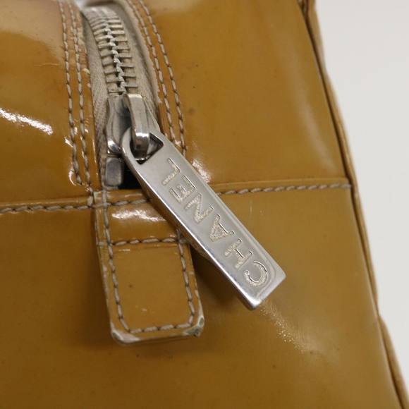 CHANEL Choco Bar Chain Shoulder Bag Enamel Beige CC Auth jk1646 - Picture 9 of 16